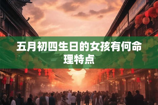 五月初四生日的女孩有何命理特点