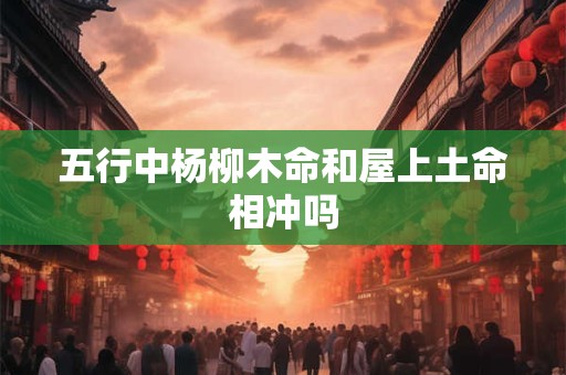 五行中杨柳木命和屋上土命相冲吗