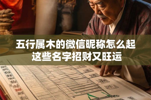 五行属木的微信昵称怎么起 这些名字招财又旺运