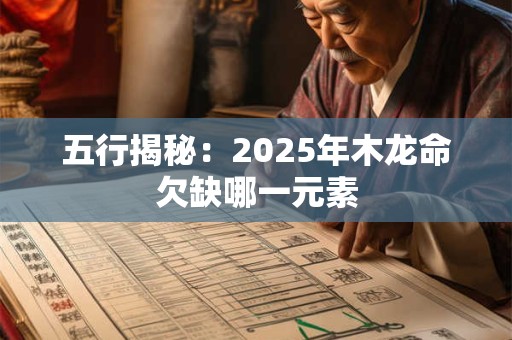 五行揭秘：2025年木龙命欠缺哪一元素