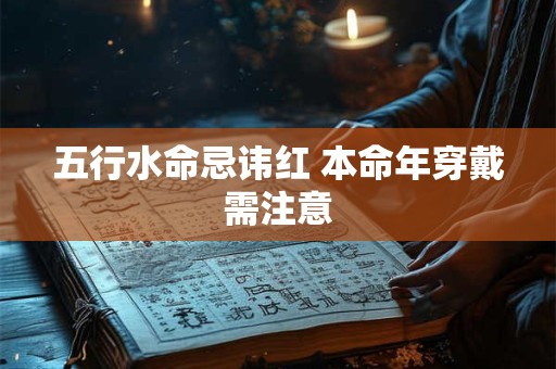 五行水命忌讳红 本命年穿戴需注意