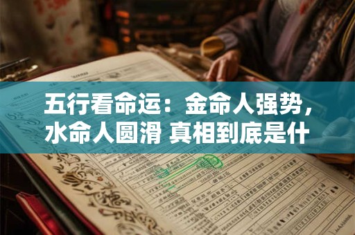 五行看命运：金命人强势，水命人圆滑 真相到底是什么