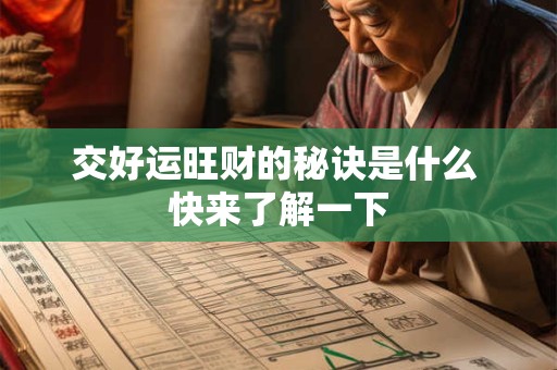 交好运旺财的秘诀是什么 快来了解一下