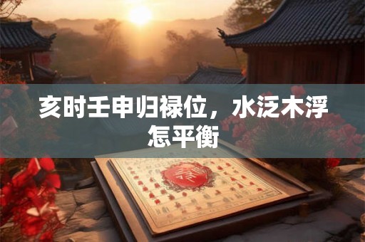 亥时壬申归禄位，水泛木浮怎平衡