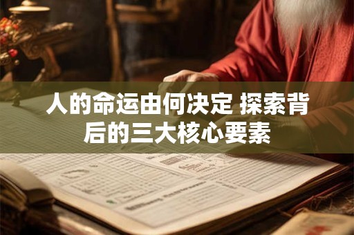 人的命运由何决定 探索背后的三大核心要素
