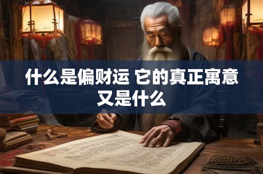什么是偏财运 它的真正寓意又是什么