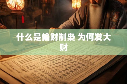 什么是偏财制枭 为何发大财