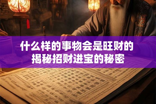 什么样的事物会是旺财的 揭秘招财进宝的秘密