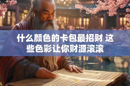 什么颜色的卡包最招财 这些色彩让你财源滚滚