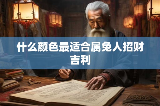 什么颜色最适合属兔人招财吉利