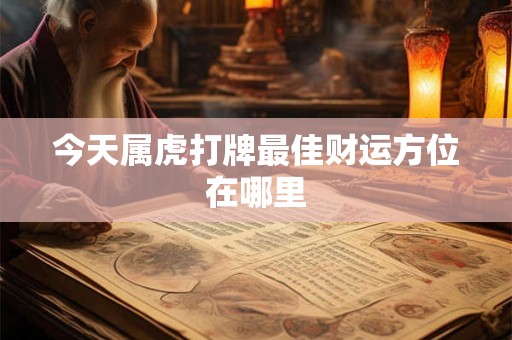 今天属虎打牌最佳财运方位在哪里