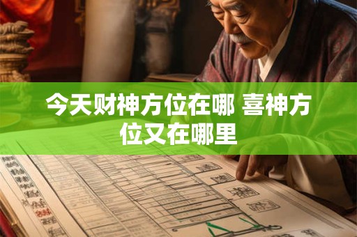 今天财神方位在哪 喜神方位又在哪里