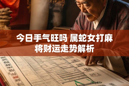 今日手气旺吗 属蛇女打麻将财运走势解析