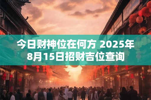 今日财神位在哪儿 打牌最佳方位怎么选