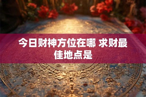 今日财神方位在哪 求财最佳地点是