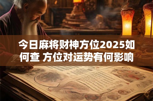 今日麻将占卜：财运亨通还是小心破财