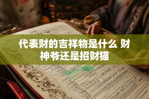 代表财的吉祥物是什么 财神爷还是招财猫