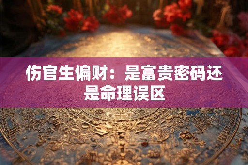 伤官生偏财：是富贵密码还是命理误区