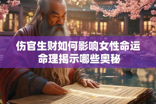 伤官生财如何影响女性命运 命理揭示哪些奥秘