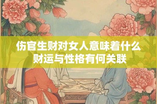 伤官生财对女人意味着什么 财运与性格有何关联