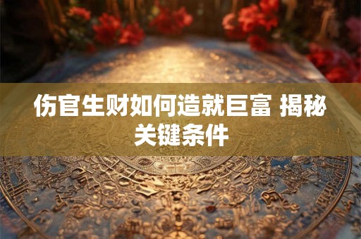伤官生财如何造就巨富 揭秘关键条件