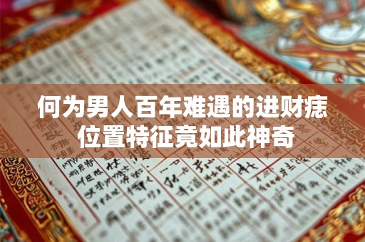何为男人百年难遇的进财痣 位置特征竟如此神奇