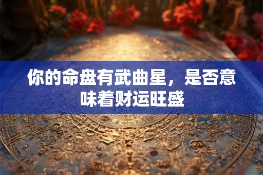 你的命盘有武曲星，是否意味着财运旺盛