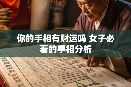 你的手相有财运吗 女子必看的手相分析