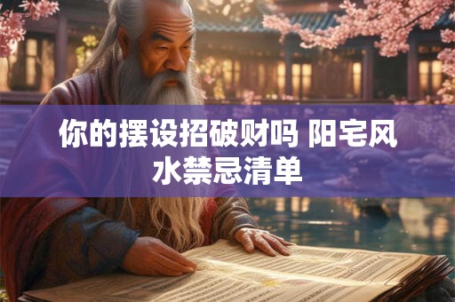 你的摆设招破财吗 阳宅风水禁忌清单