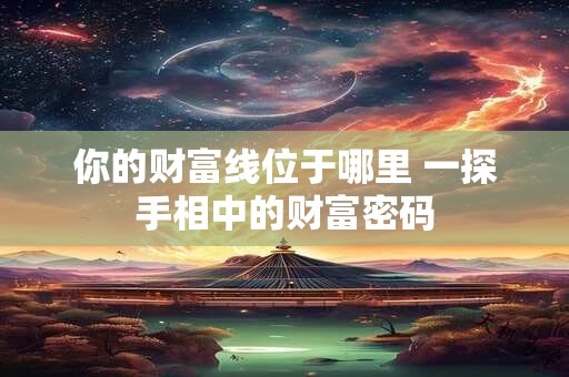 你的财富线位于哪里 一探手相中的财富密码