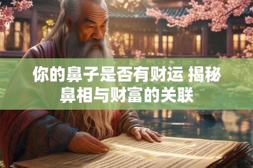 你的鼻子是否有财运 揭秘鼻相与财富的关联