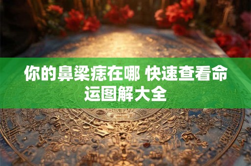 你的鼻梁痣在哪 快速查看命运图解大全