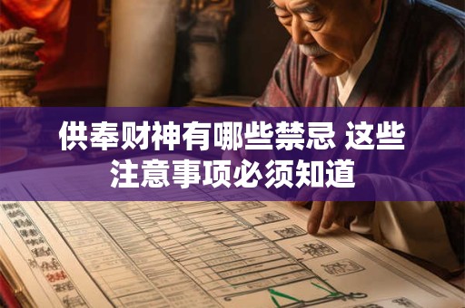 供奉财神有哪些禁忌 这些注意事项必须知道