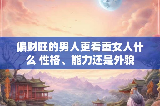 偏财旺的男人更看重女人什么 性格、能力还是外貌