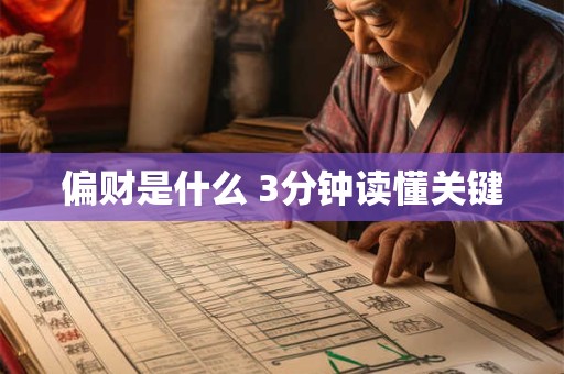 偏财是什么 3分钟读懂关键