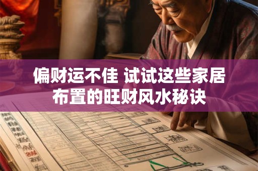 偏财运不佳 试试这些家居布置的旺财风水秘诀