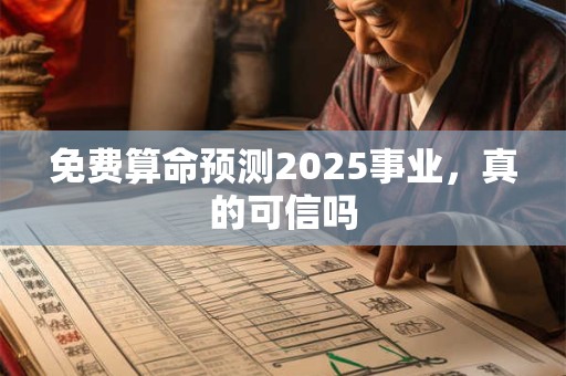 免费算命预测2025事业，真的可信吗