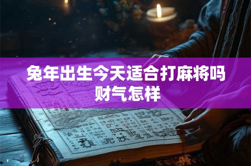 兔年出生今天适合打麻将吗 财气怎样