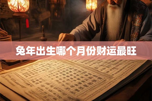 兔年出生哪个月份财运最旺