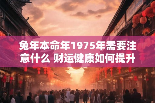 兔年本命年1975年需要注意什么 财运健康如何提升