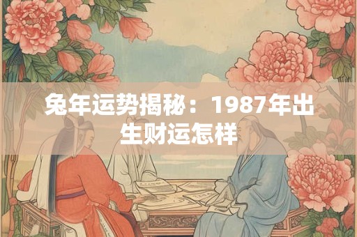 兔年运势揭秘：1987年出生财运怎样