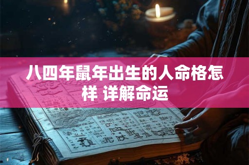 八四年鼠年出生的人命格怎样 详解命运