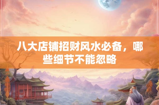 八大店铺招财风水必备，哪些细节不能忽略