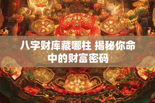 详细阅读:八字财库藏哪柱 揭秘你命中的财富密码 八字财库藏哪柱 揭秘你命中的财富密码