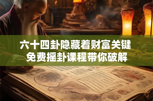六十四卦隐藏着财富关键 免费摇卦课程带你破解