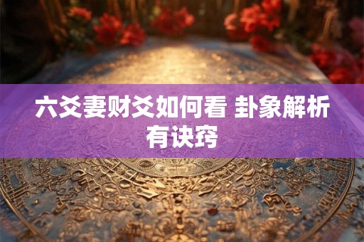六爻妻财爻如何看 卦象解析有诀窍
