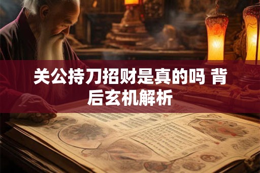 关公持刀招财是真的吗 背后玄机解析