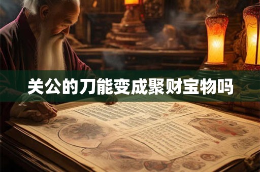 关公的刀能变成聚财宝物吗