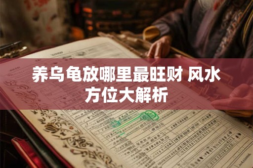 养乌龟放哪里最旺财 风水方位大解析