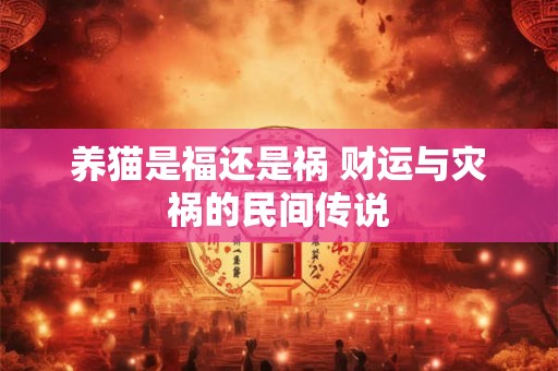 养猫是福还是祸 财运与灾祸的民间传说